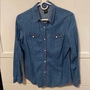 Denim button down shirt